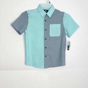 Volcom Boys Button Up Short Size Small